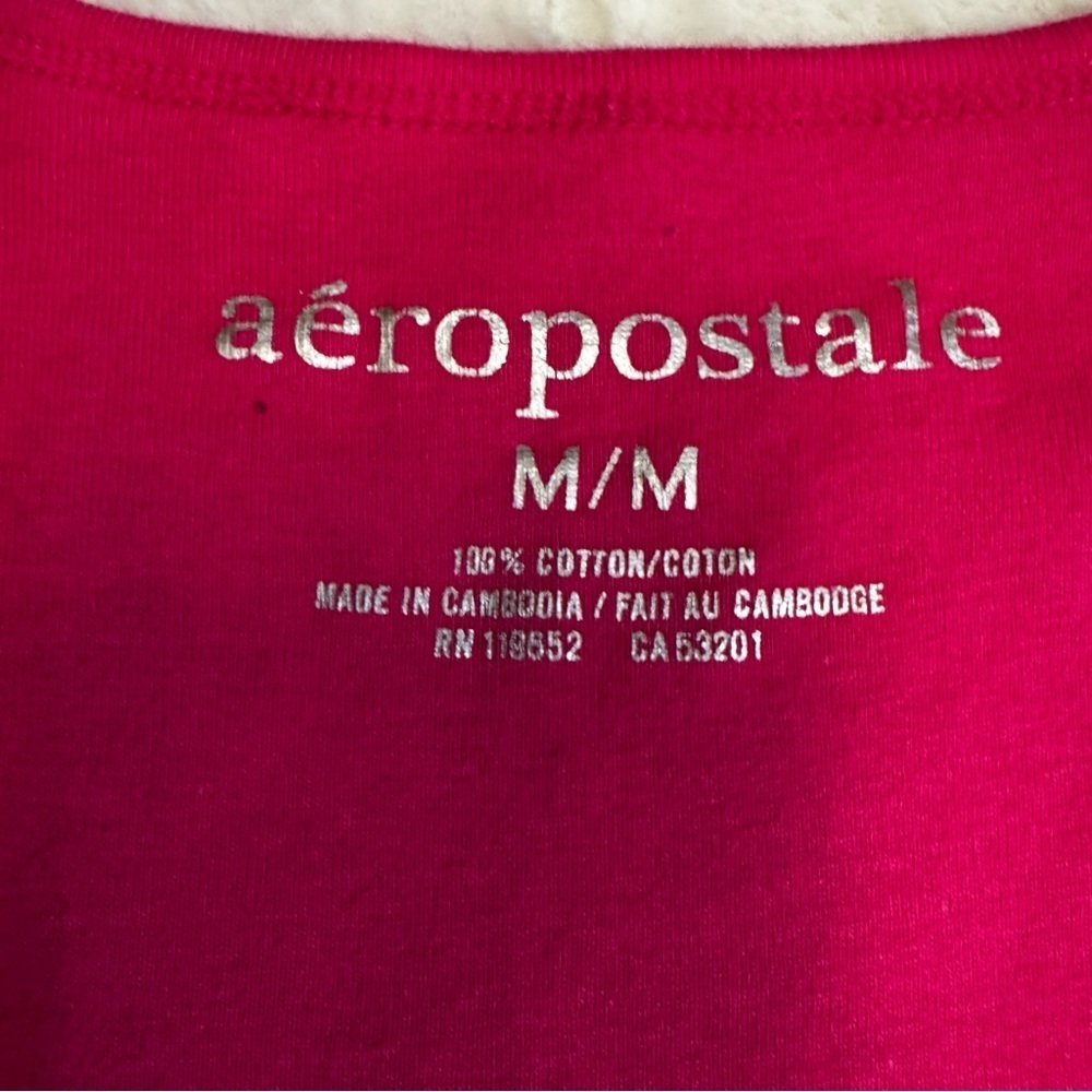 Aeropostale Red Pink Tank Top Size Medium Sleeveless Round Neck Form Fitting NEW - Picture 5 of 9